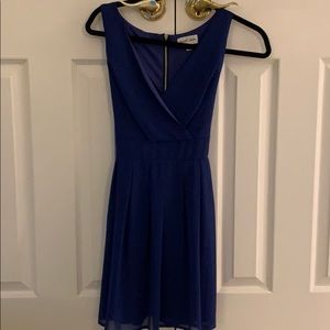 Royal blue dress with tie in the back